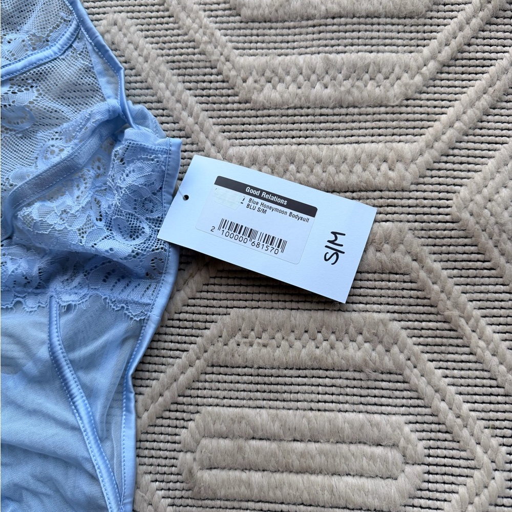 NWT Roma Confidential Lace Halter Bodysuit – Light Blue – Size S/M - Picture 5 of 5